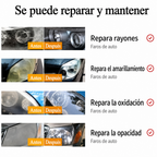 REPARADOR DE FAROS — Restaura la claridad de tus faros en minutos y ahorra el costo de comprar uno nuevo